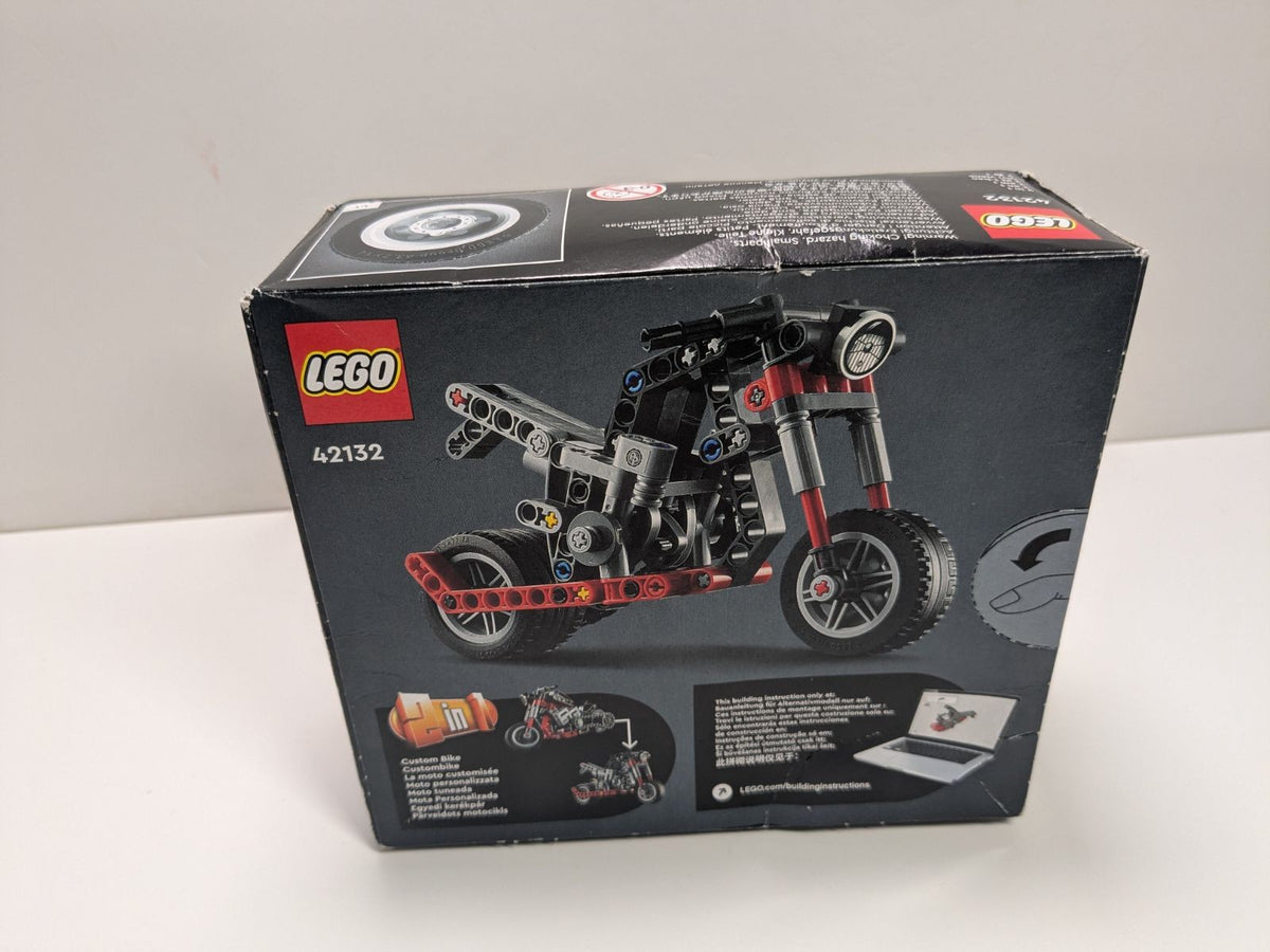 LEGO Technic: Technic Motorcycle 42132 Model Building Kit; Give Kids a Treat with This Motorcycle Model; 2-in-1 Toy for Kids Aged 7+ (163 Pieces) (42132) - New Sealed - set details