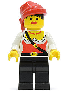 LEGO Pirate Female, Black Legs, Red Bandana (pi057) - Complete - box front