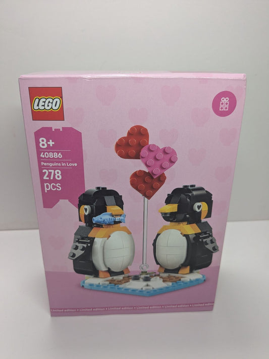 LEGO Seasonal: Penguins in Love Valentine's Day Building Kit, 278 Pieces, 40886, 8+ Years (40886) - New Sealed - box front