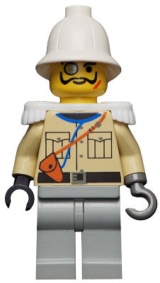 LEGO Baron Von Barron with Pith Helmet and White Epaulettes (adv039) - Complete - box front