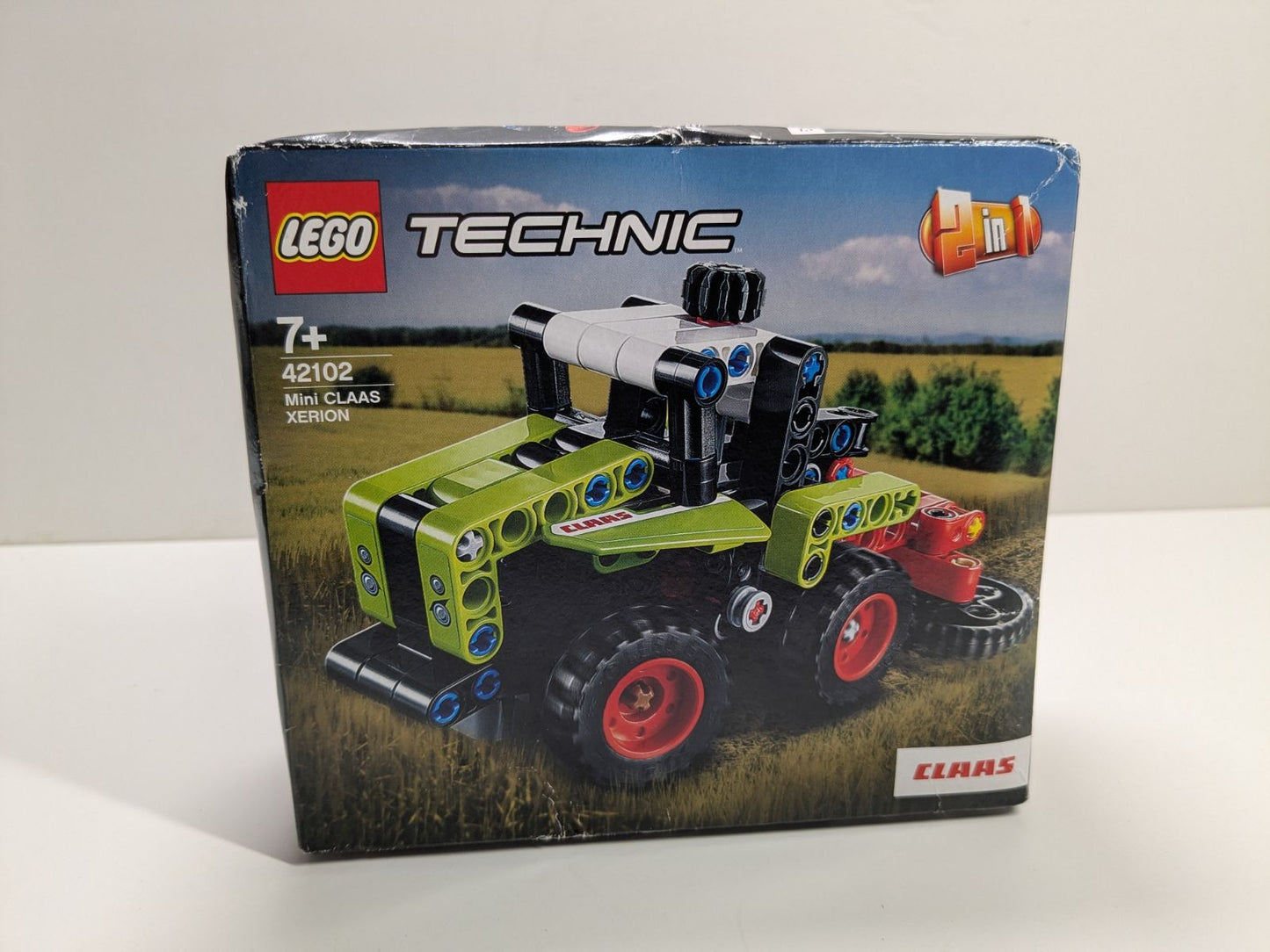LEGO Technic: 42102 Technic Mini CLAAS XERION Tractor to Harvester, 2in1 Building Set, Heavy Duty Vehicles Collection (42102) - New Sealed - box front