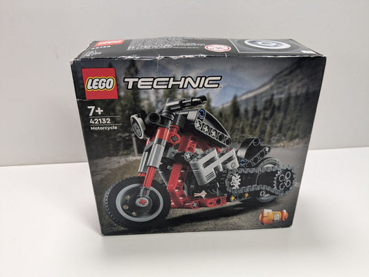 LEGO Technic: Technic Motorcycle 42132 Model Building Kit; Give Kids a Treat with This Motorcycle Model; 2-in-1 Toy for Kids Aged 7+ (163 Pieces) (42132) - New Sealed