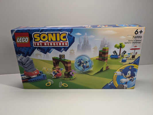 LEGO Sonic The Hedgehog: Sonic the Hedgehog Sonic's Speed Sphere Challenge Set, Buildable Toy Game with 3 Characters incl. a Moto Bug Badnik Figure, Toys for Kids, Boys & Girls 6 Plus Years Old 76990 (76990) - New Sealed - box front