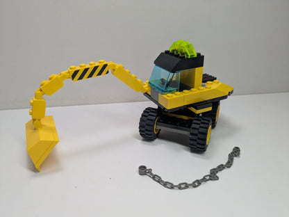 LEGO Town: Wheeled Front Shovel (6474) - Complete - rear view